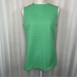 Vintage 60’s/70’s Green high neck sleeveless blouse